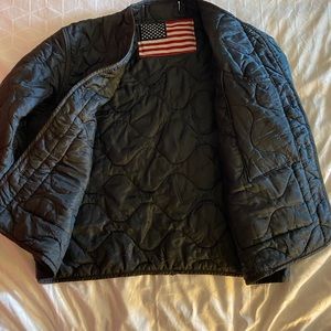 NOS, Quilted Army Jacket Liner, AKA Smoking Jacket